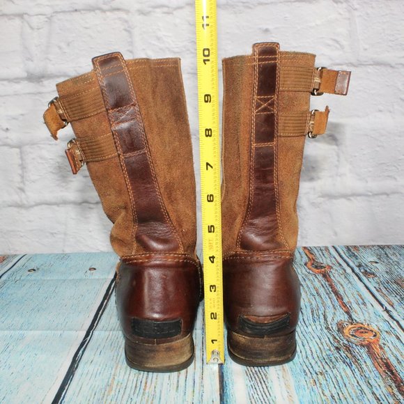 Sorel Major Pull On Comfort Western Oiled Leather Boots Size 8.5 - Picture 6 of 9